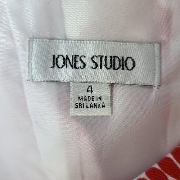JONES STUDIO Red & White Fitted Sundress 4 - Picture 5 of 6